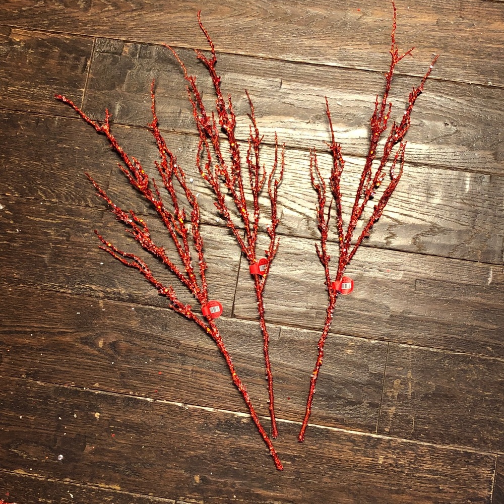 Hobby Lobby Sparkling Red Holiday Branches